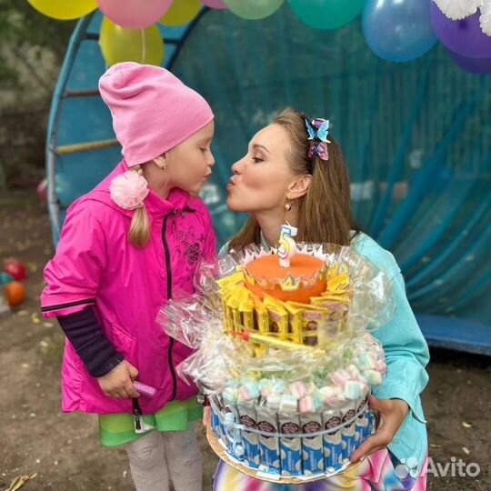 Сладкие букеты, торты из конфет