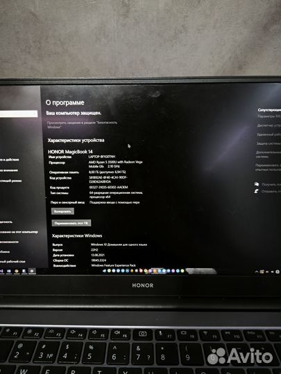 Honor magicbook 14 Ryzen 5 3500u