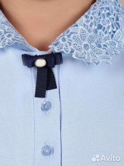 Новая блузка голубая для школы