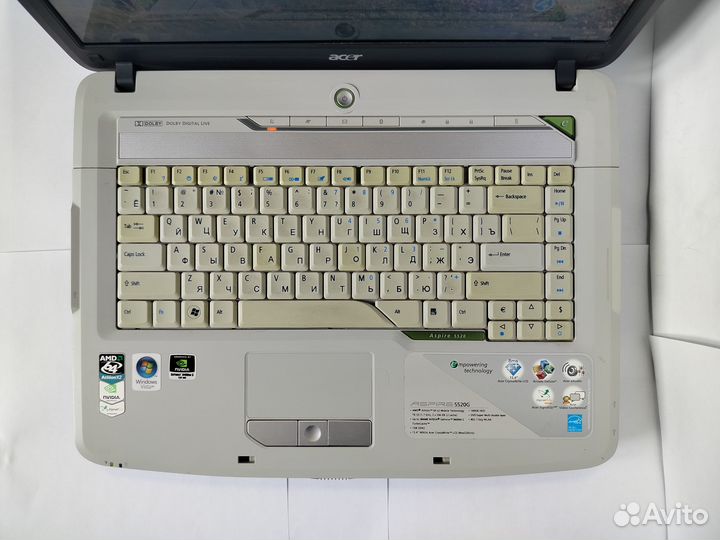 Ноутбук Acer AMD TK-55/2.5/HDD160/8400m/Win7/15.4
