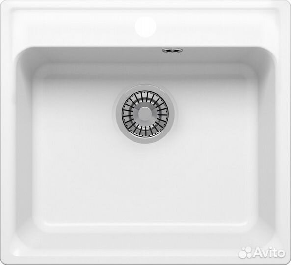 Кухонная мойка из искусственного камня прямоугольная, цвет туман