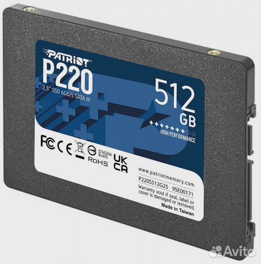 Твердотельный накопитель (SSD) Patriot P220S512G25