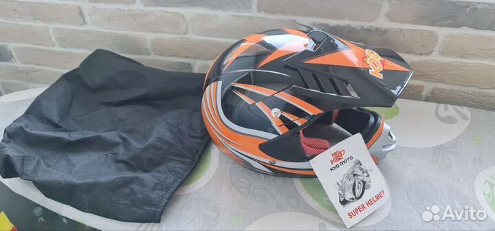 Детский мото шлем