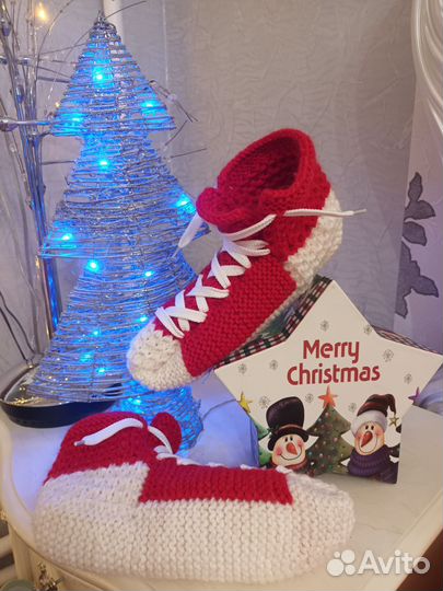 Носки вязаные ручной работы пуховые