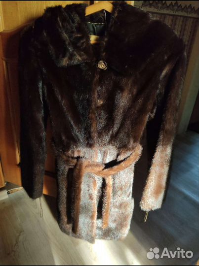 Шуба норковая с капюшоном 42 44