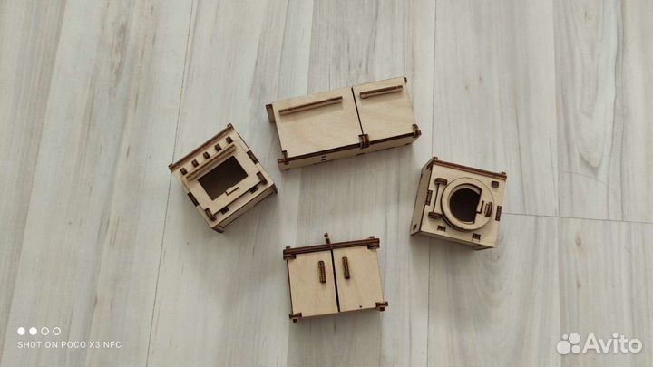 Детский набор деревянной мебели для кухни