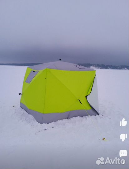 Зимняя палатка трехслойная для рыбалки 210х210