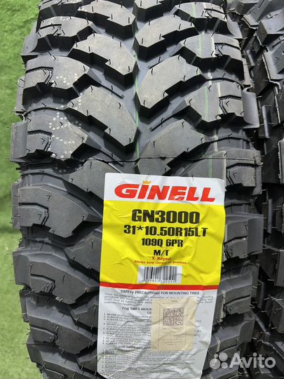 Ginell 31x10.50R15 LT 109Q 6PR