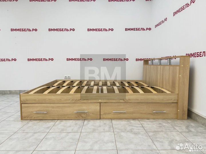 Кровать 160/200 с выдвижными ящиками