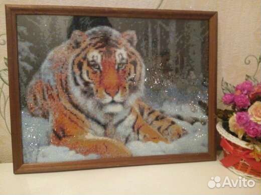 Тигр алмазная мозаика набор