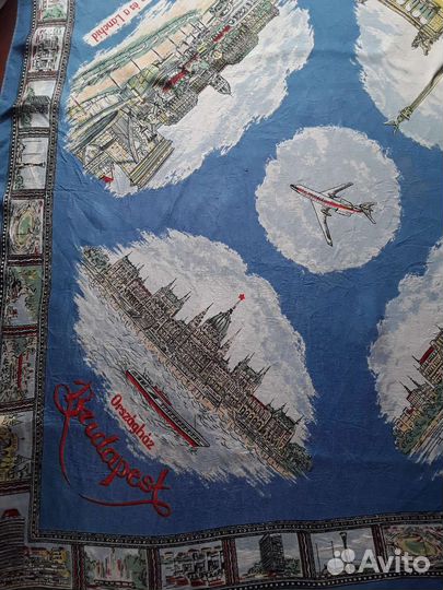 Платки сувениры винтаж из разных стран