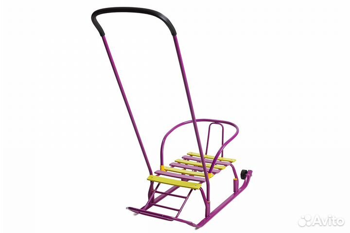 Санки детские металлические, Galaxy - Мишутка 1 с