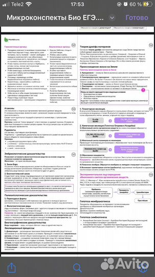 Микроконспекты по биологии