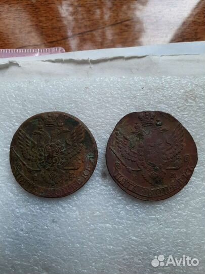 Медные пятаки Екатерины 2