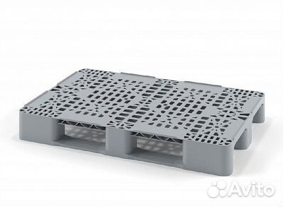 Пластиковый паллет на 2 полозьях 1200х1000х150 мм