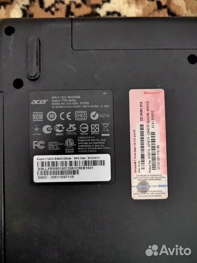 Ноутбук Acer 7750g