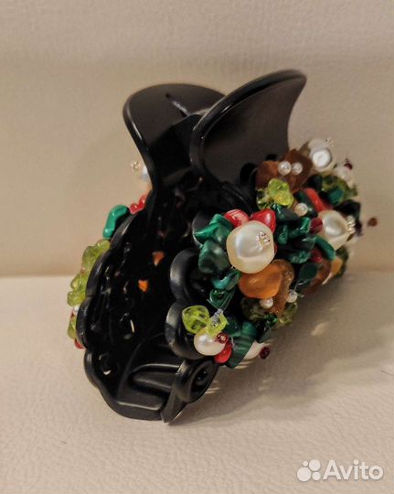 Заколка для волос краб, ручная работа