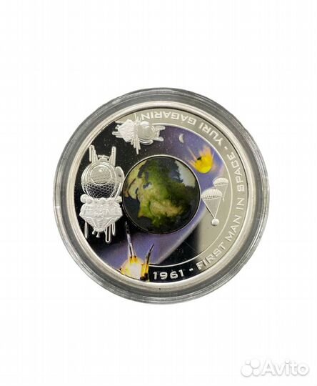Монета 1 доллар 2007 Юрий гагарин