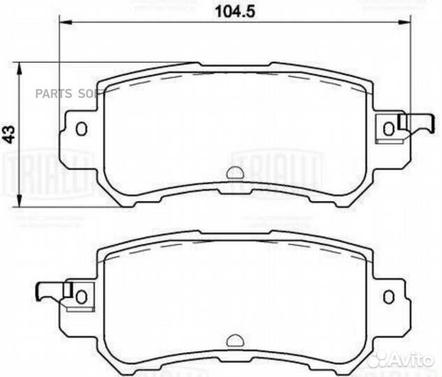 Trialli PF2506CR Колодки торм. для а/м Mazda CX-5 (11) диск. зад. (керам.) (PF 2506CR) PRO