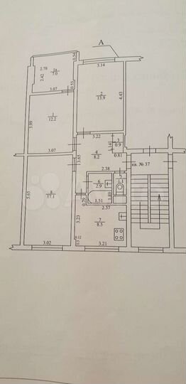 3-к. квартира, 73 м², 2/5 эт.