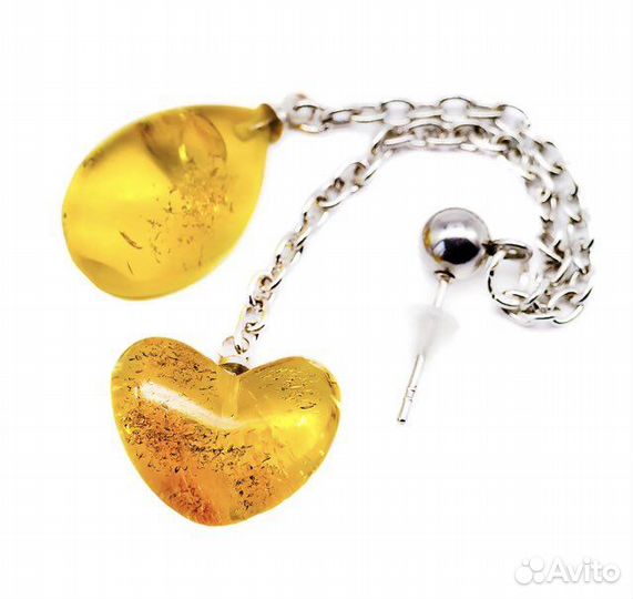 Янтарные серьги