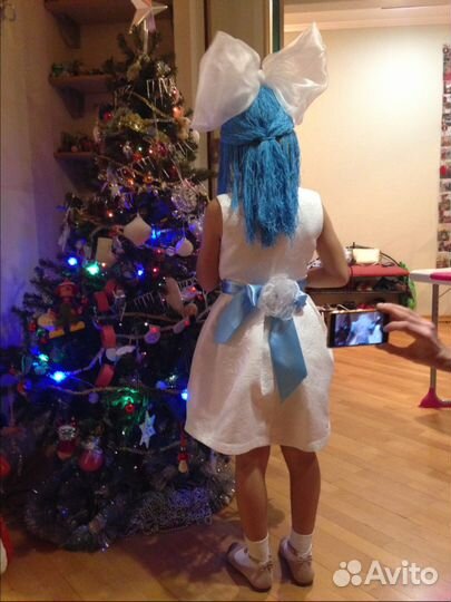 Парик новогодний Мальвина. Ручная работа