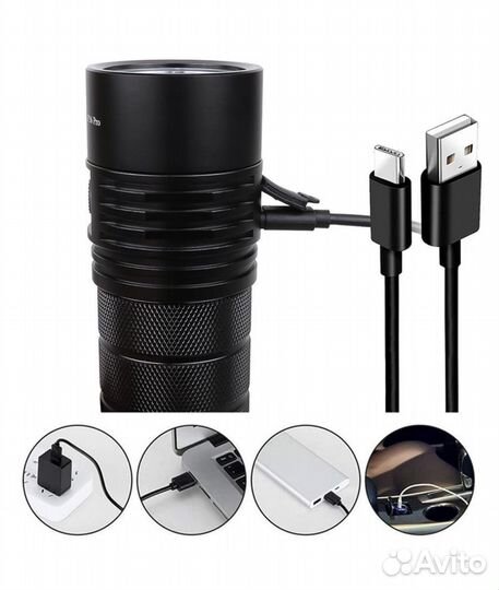 Фонарь мощный Sofirn SP 36 Pro 8000lm + 3 акб