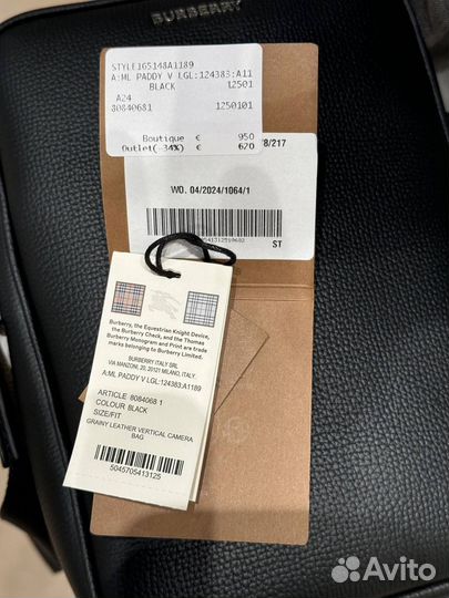 Мужская Сумка через плечо burberry