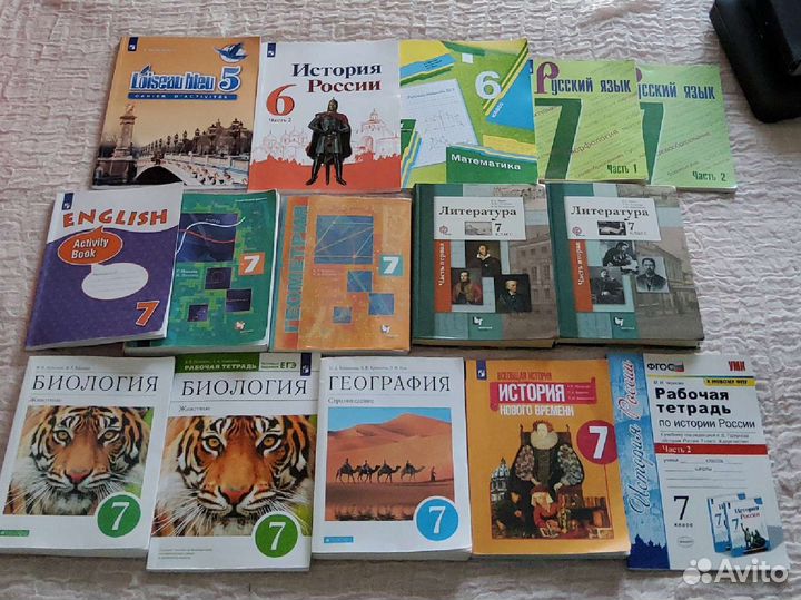 Учебники, тетради 5,6,7 класс
