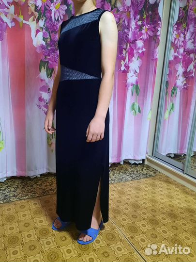 Вечернее платье 46 размера черное