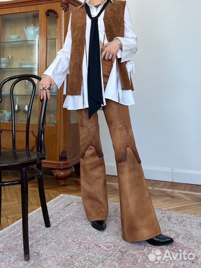 Брюки натуральная кожа