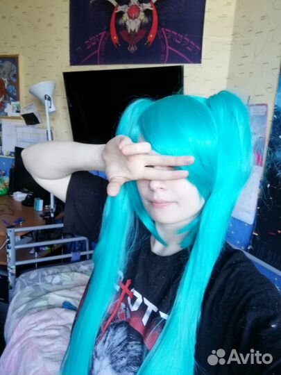 Парик для косплей Хатцуне Мику вокалоид