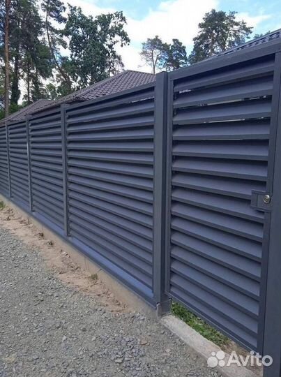 Забор жалюзи металлические