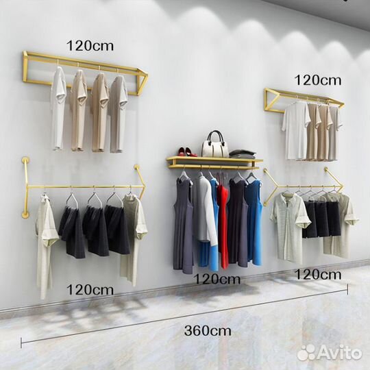 Настенное вешало (рейл)