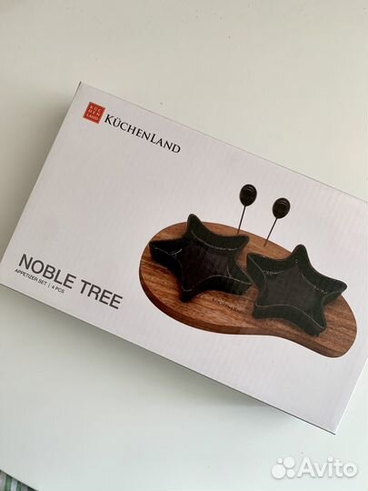 Набор для закусок, менажница, шпажки, звезды