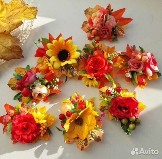 Ободок осенний заколка