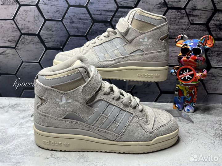 Кроссовки Adidas Forum 84 Mid серые