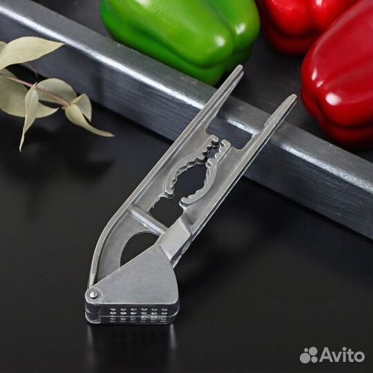 Пресс для чеснока, орехокол 2 в 1, из алюминия