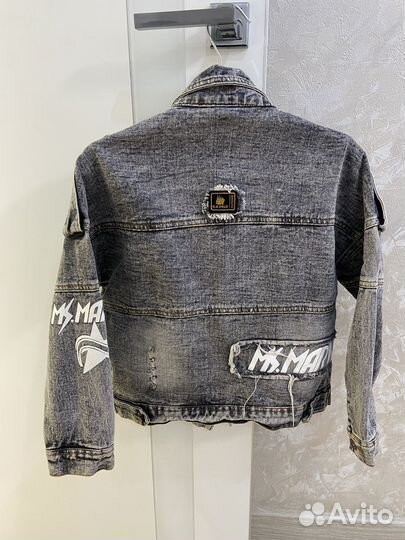 Джинсовая рубашка для девочки 134-140