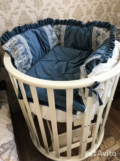 Детская кроватка с маятником 9в1