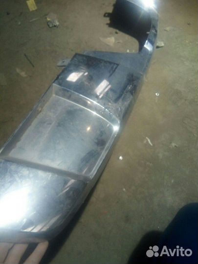 Мерседес GL юбка заднего бампера хром