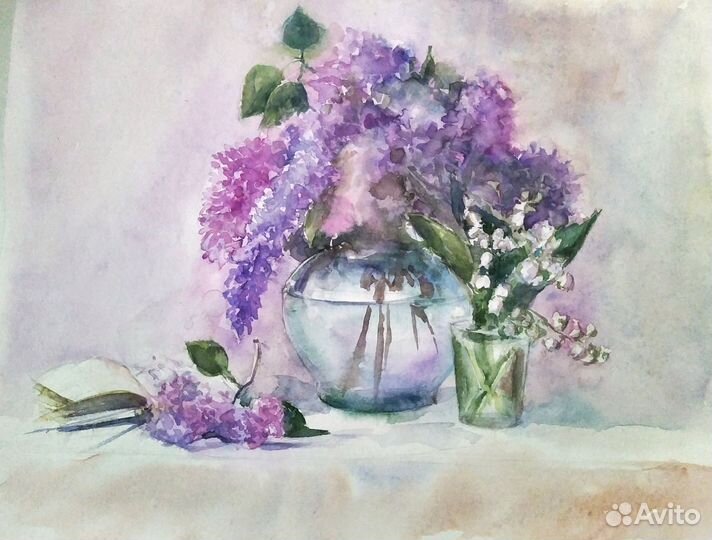 Картина акварелью А3 