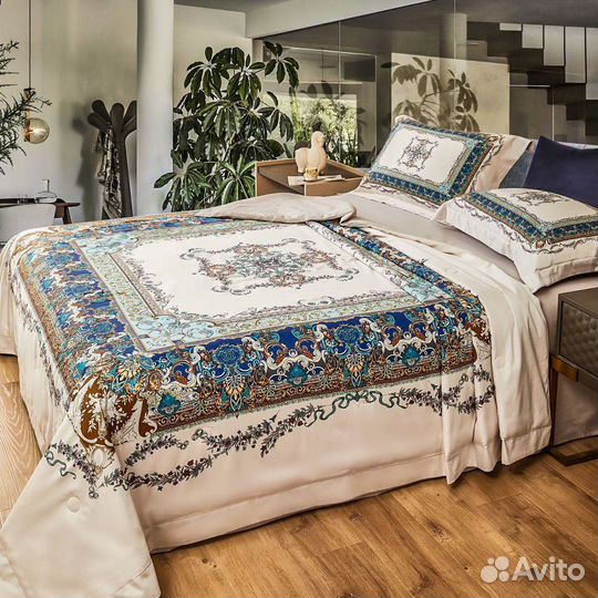 Постельное белье евро Hermes DE lux
