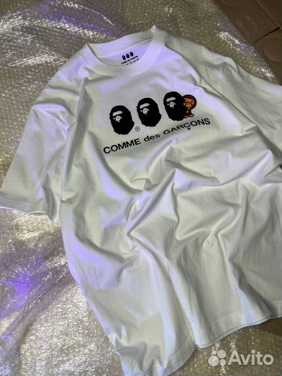 Футболка bape baby milo x comme des Garsons