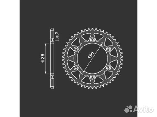 Звезда задняя PBR 899 38 C45