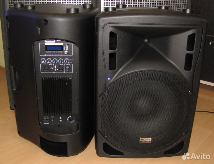 Колонки активные XLine 1200W 2ш Pro BT USB AUX Mic