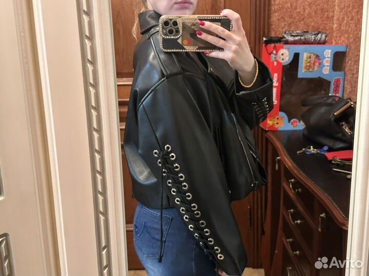 Куртка кожаная женская