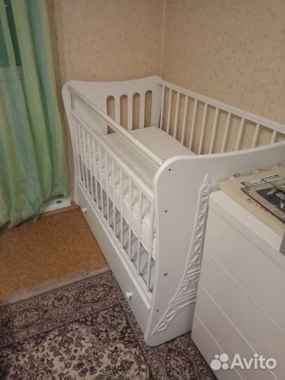 Детская кровать с матрасом бу