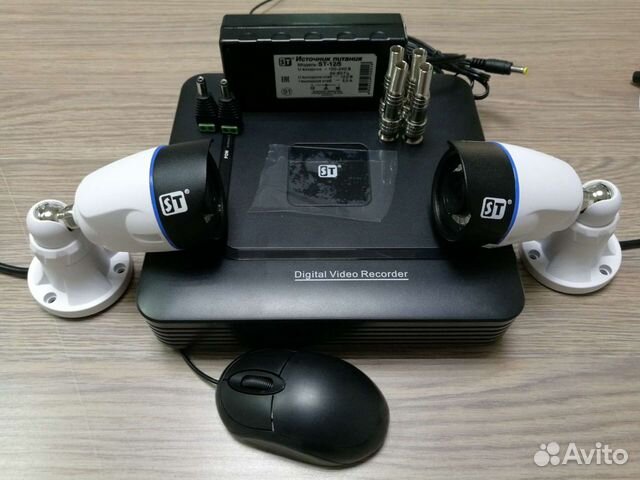 Комплект видеокамер на 2 уличные AHD камеры 2 мп