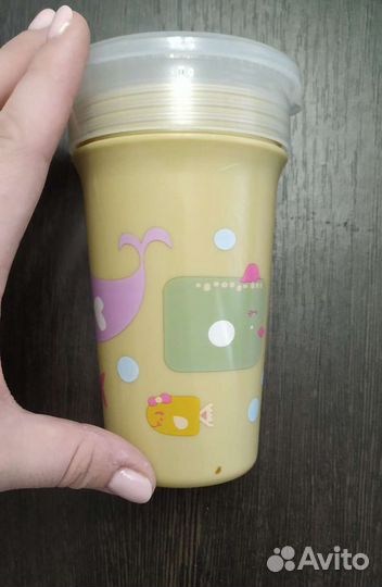 Поильник-непроливайка для приучения питья из кружк